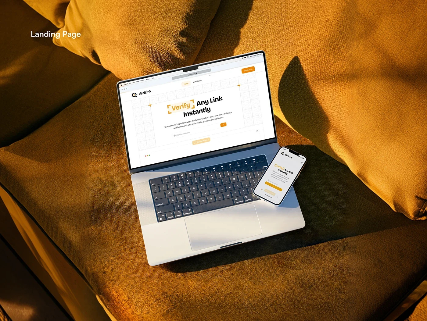 desktop and mobile view of verilink home page